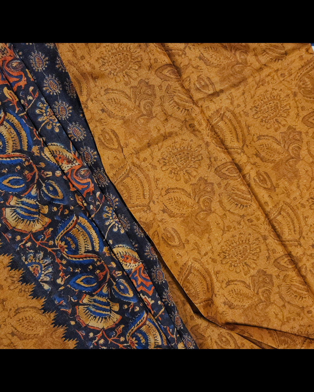 Ajrakh Print Malai Silk Saree - Traditional Elegance for Every Occasion - All things Beautiful ✨️