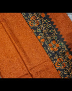 Ajrakh Print Malai Silk Saree - Traditional Elegance for Every Occasion - All things Beautiful ✨️