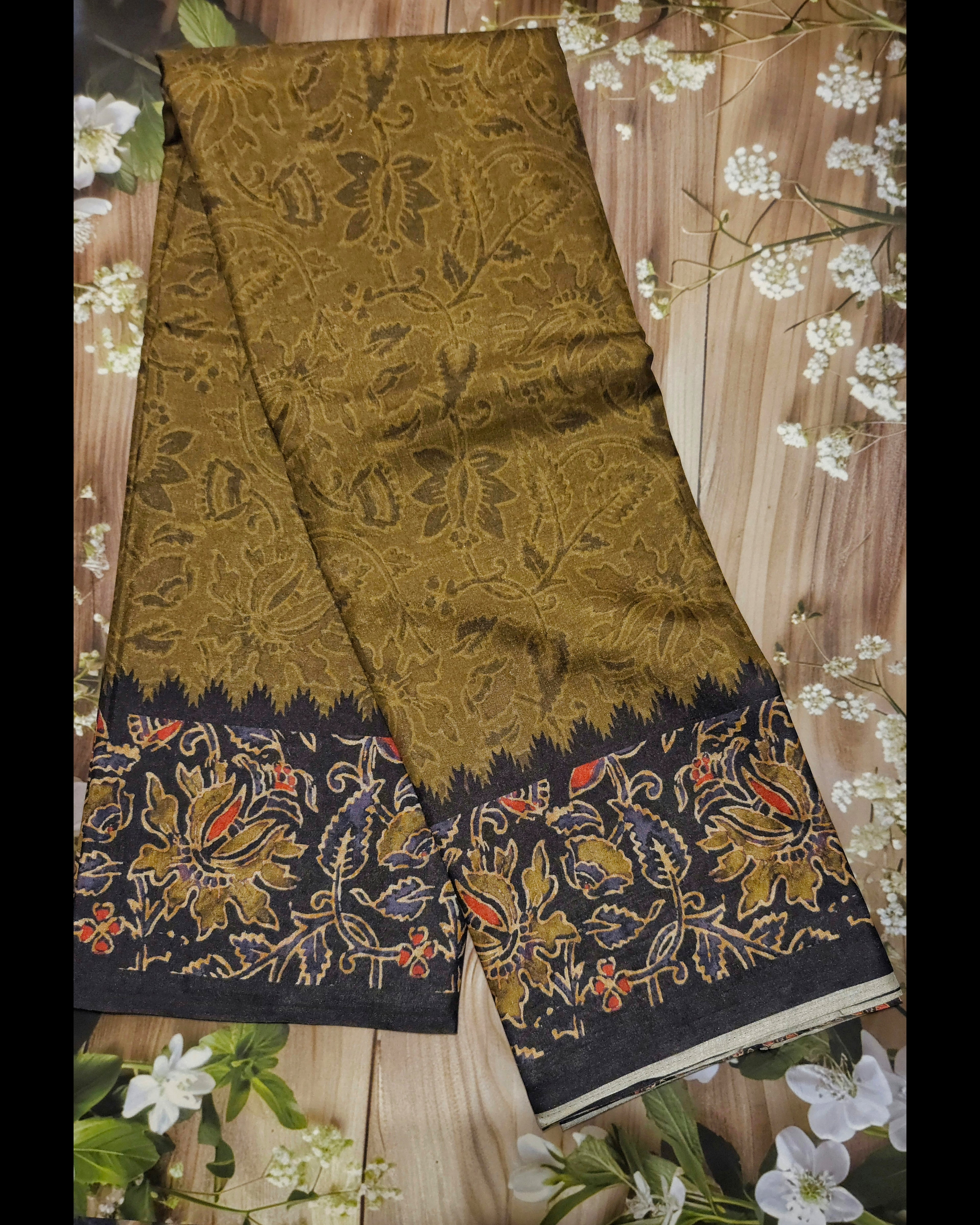Ajrakh print - Malai Silk saree -ATB - All things Beautiful ✨️