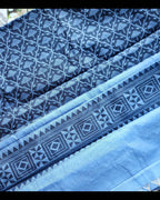 Ash blue- Premium Handwoven Jute Cotton saree - ATB - All things Beautiful ✨️
