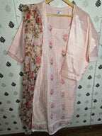 Baby Peach embroidered kurta set - All things Beautiful ✨️