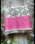 Beige Handwoven Jute Cotton Saree - Premium Quality ATB Collection - All things Beautiful ✨️
