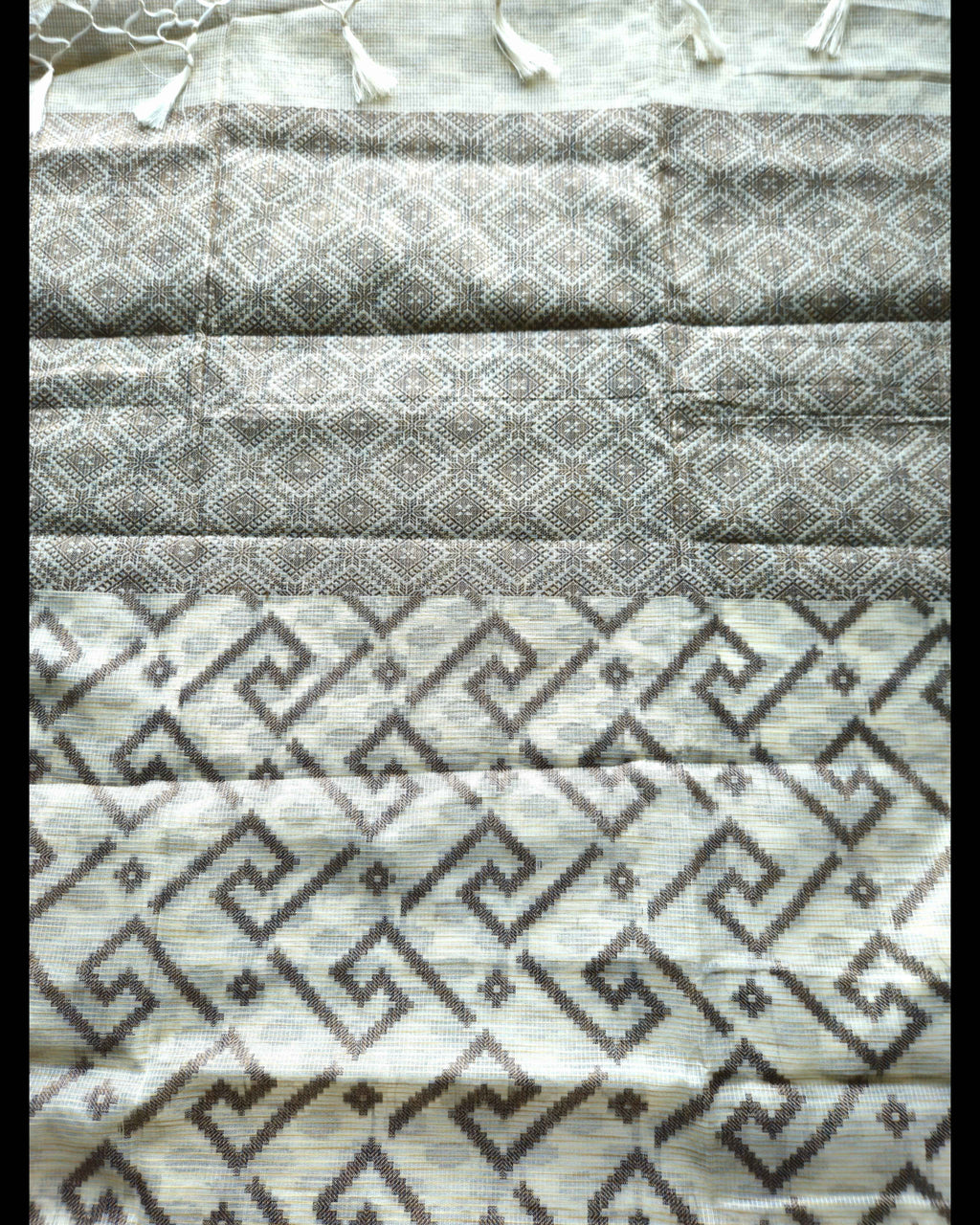 Beige Handwoven Jute Cotton Saree - Premium Quality ATB Collection - All things Beautiful ✨️