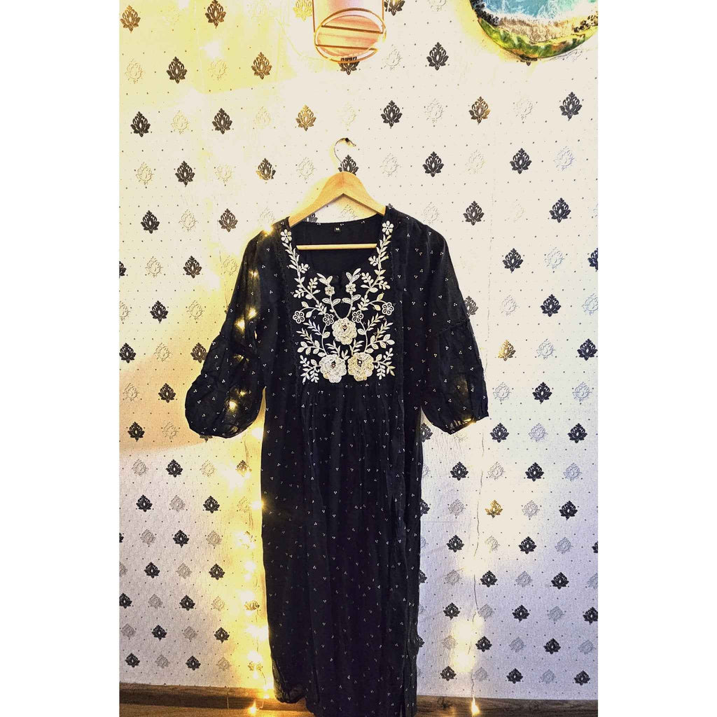 Black kurta set with dupatta -ATB