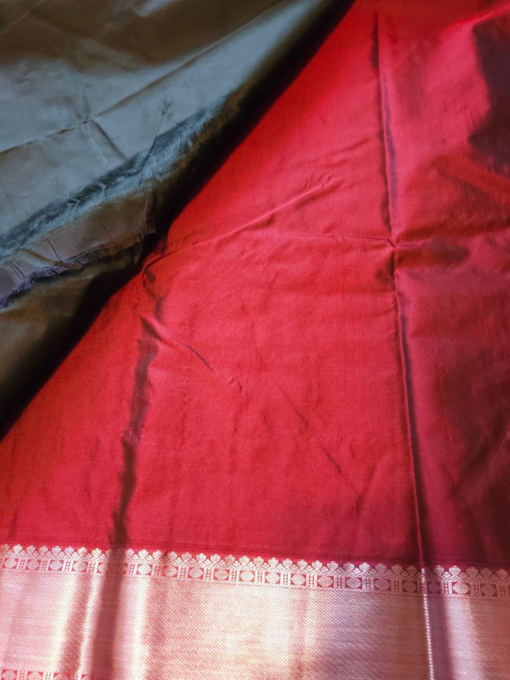 Bottle Green Semi Kanchi Silk Saree - Exquisite Elegance by ATB