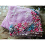 Organza saree- Bird embroidery- ATB