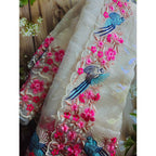 Organza saree- Bird embroidery- ATB