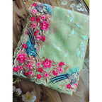 Organza saree- Bird embroidery- ATB
