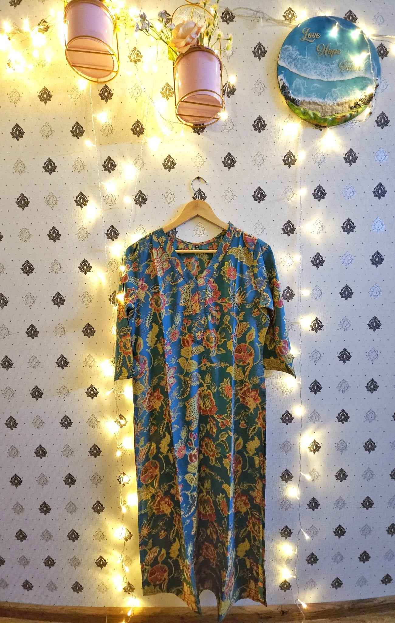 Floral Green Kurta - All things Beautiful ✨️