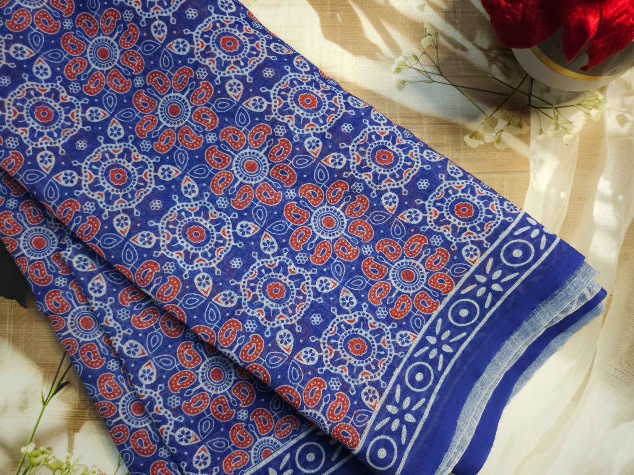 Jaipur print- Linen Sarees - ATB - All things Beautiful ✨️