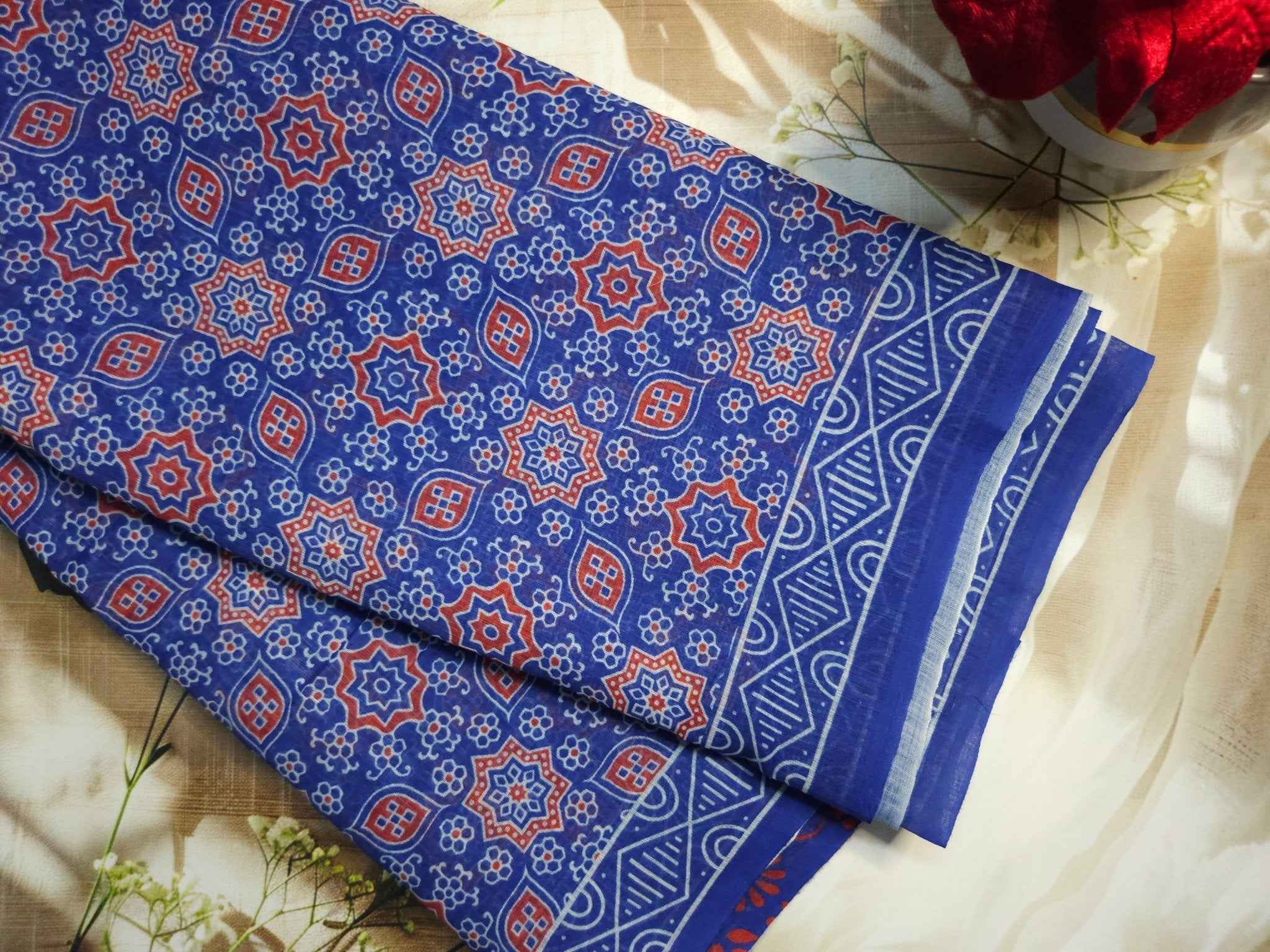 Jaipur print- Linen Sarees - ATB - All things Beautiful ✨️