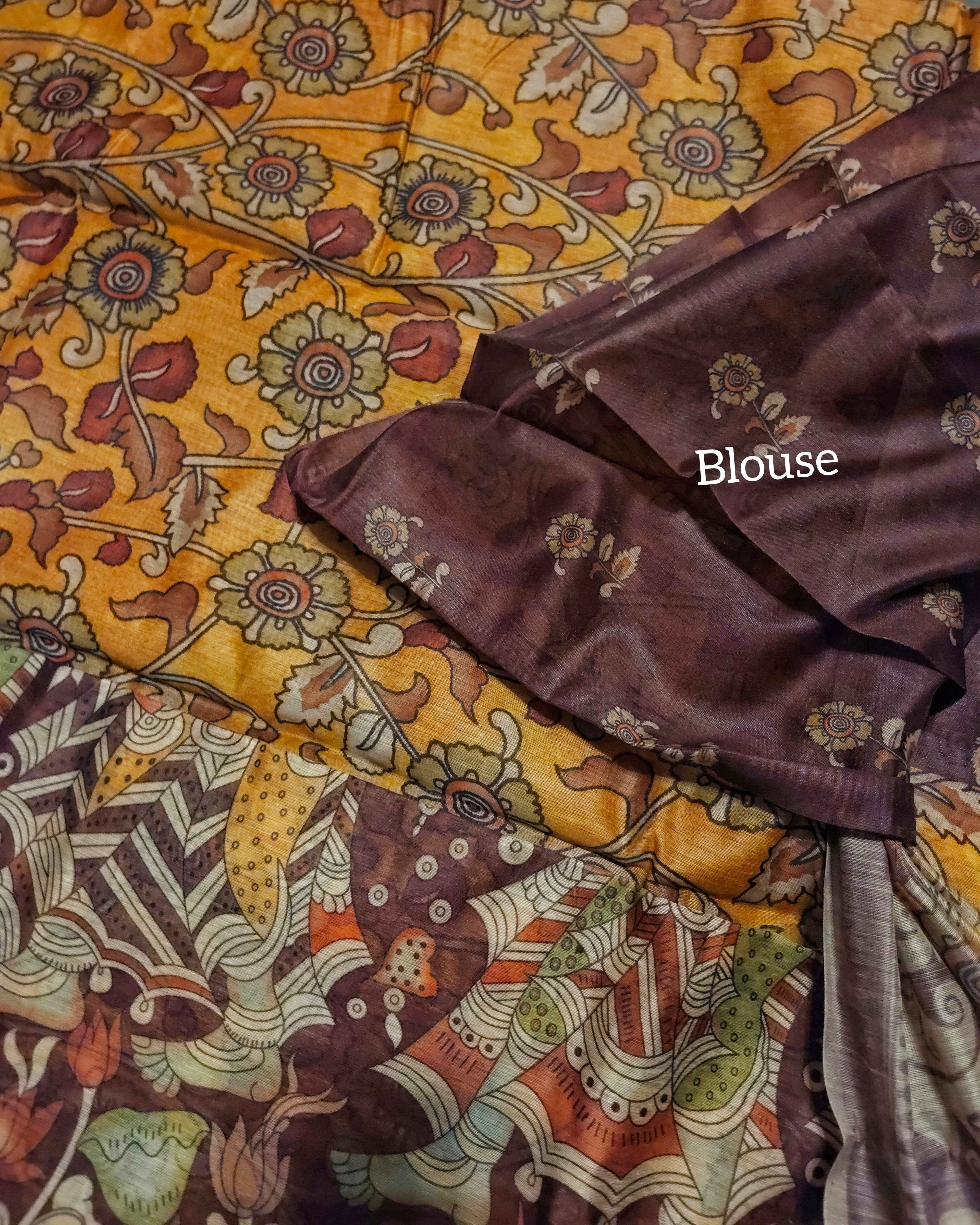 Kalamkari Chanderi Cotton Sarees - Elegant Handcrafted Indian Fashion ATB - All things Beautiful ✨️