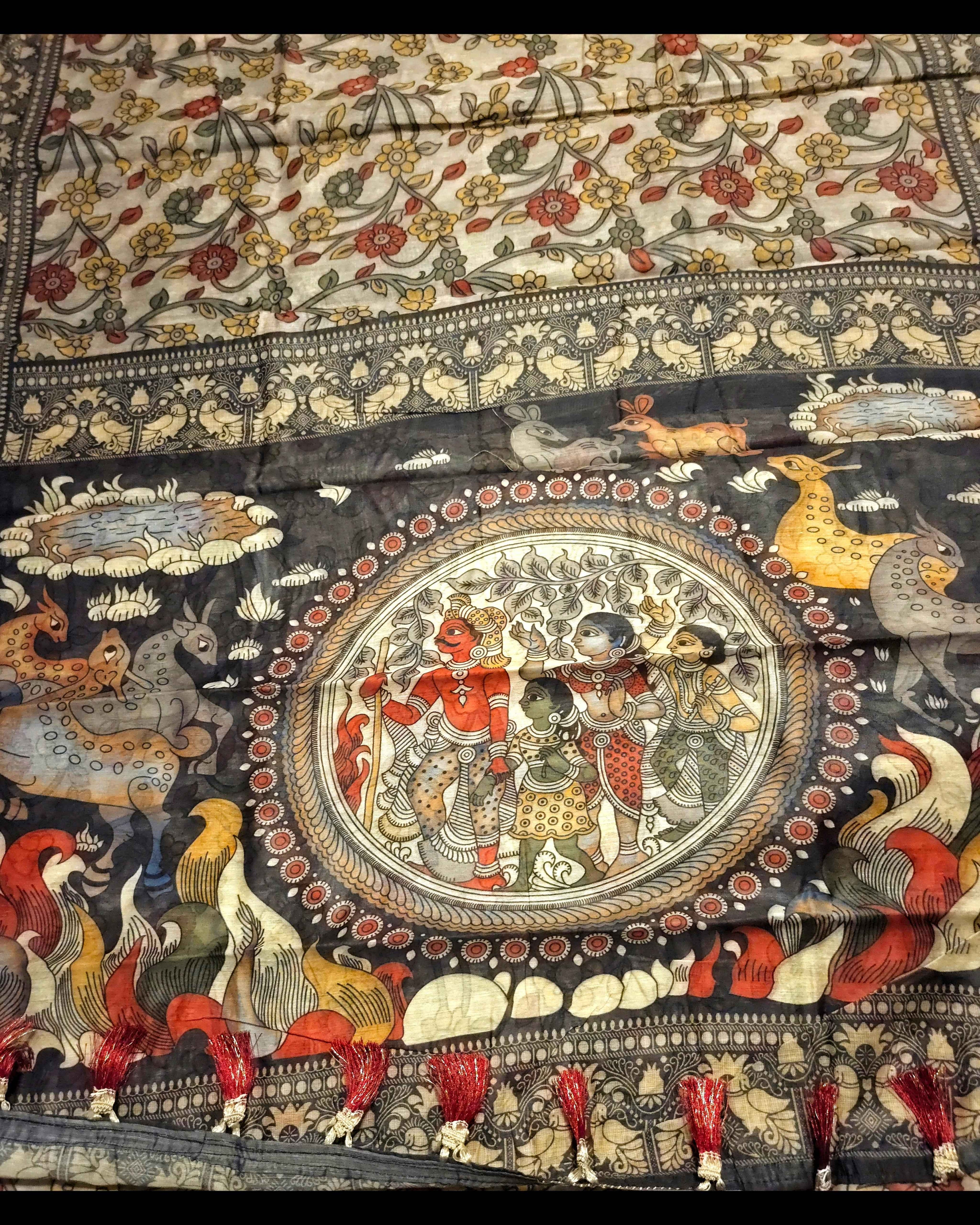 Kalamkari Chanderi Cotton Sarees - Elegant Handcrafted Indian Fashion ATB - All things Beautiful ✨️
