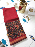 Maroon Chanderi Silk Saree