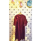 Maroon mirrorwork Kurta pant set - ATB