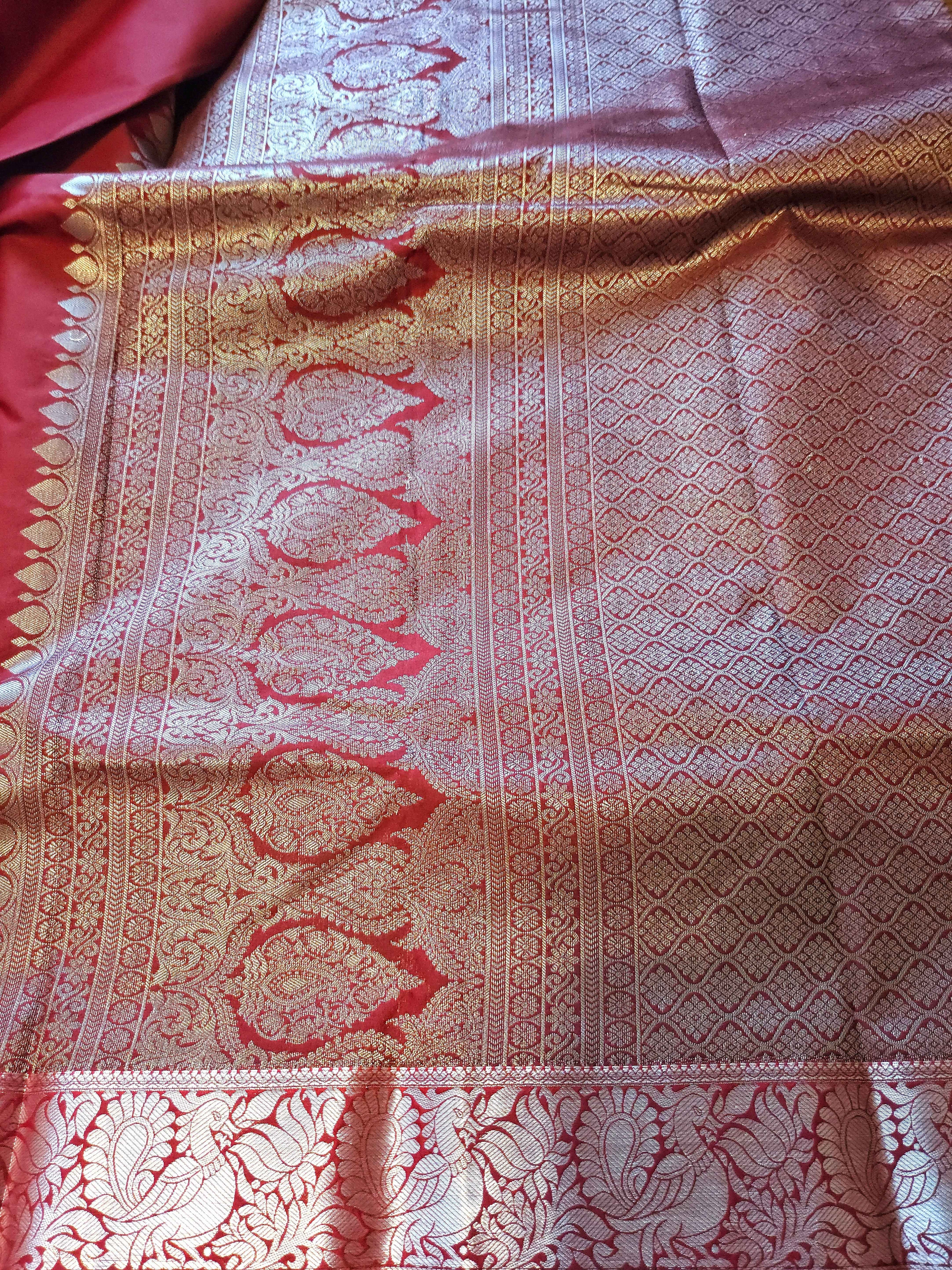 Peach - Semi Kanchi Silk saree - ATB - All things Beautiful ✨️