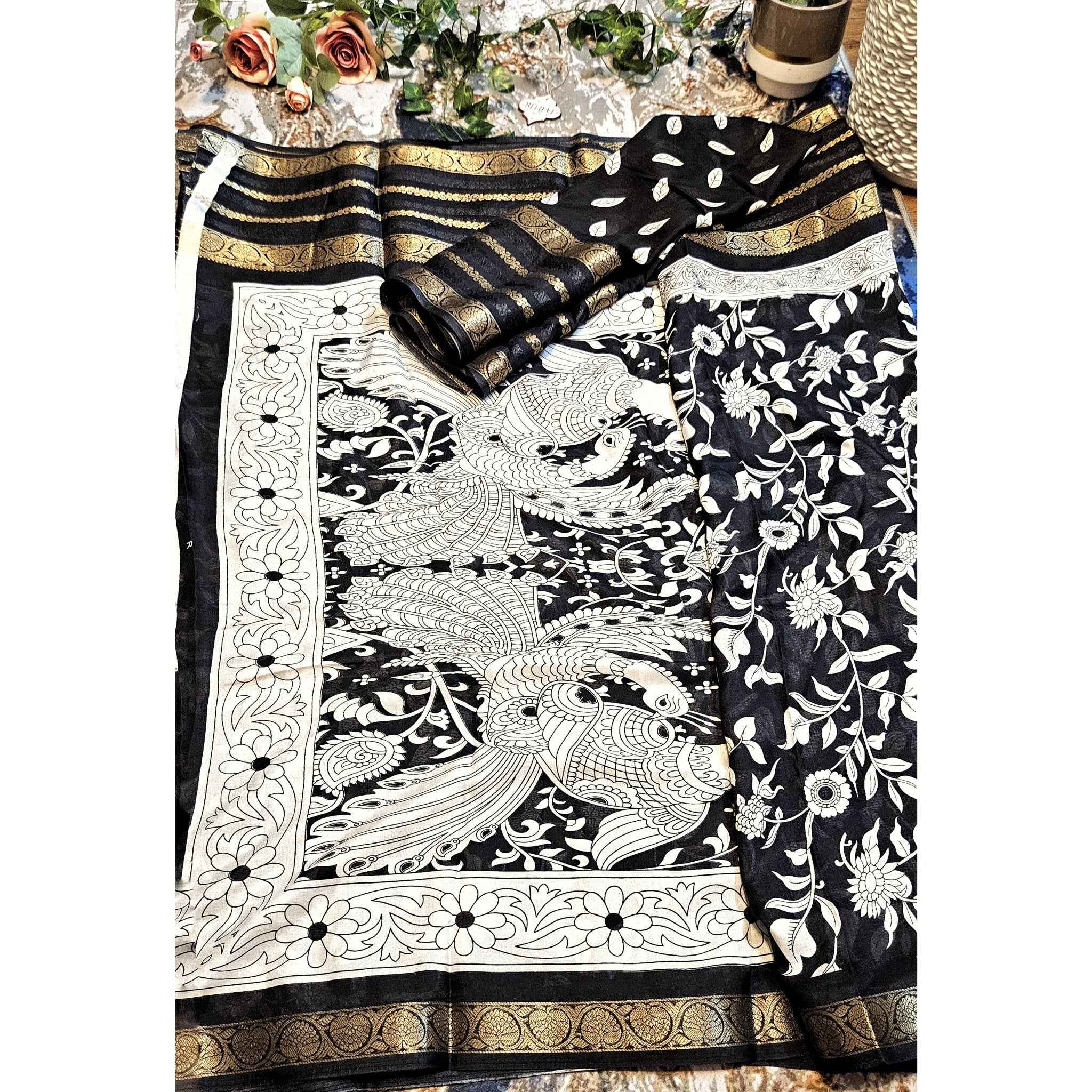 Peacock- Dola silk saree - ATB - All things Beautiful ✨️