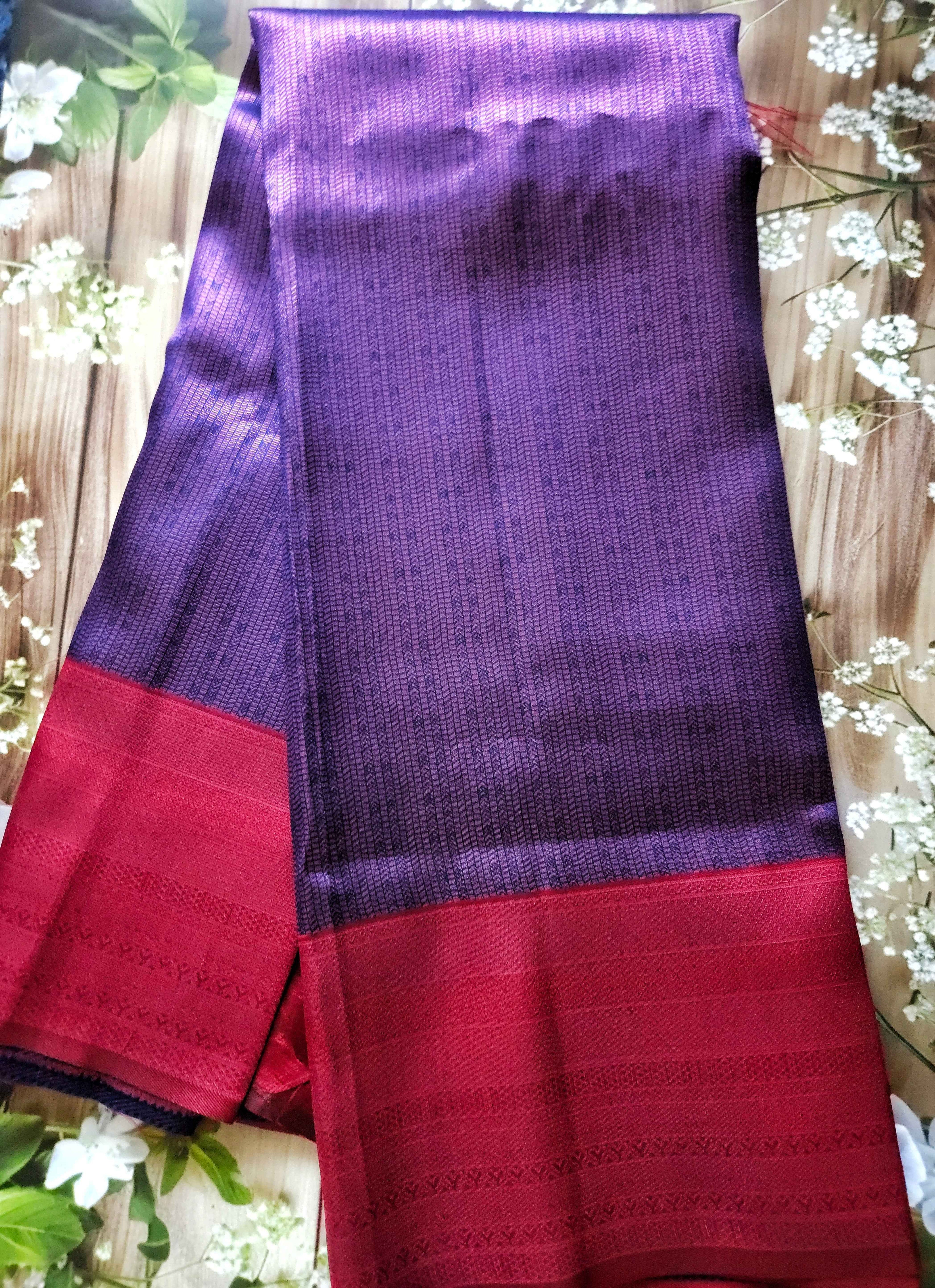 Pinkish purple dual tone - soft silk saree - ATB
