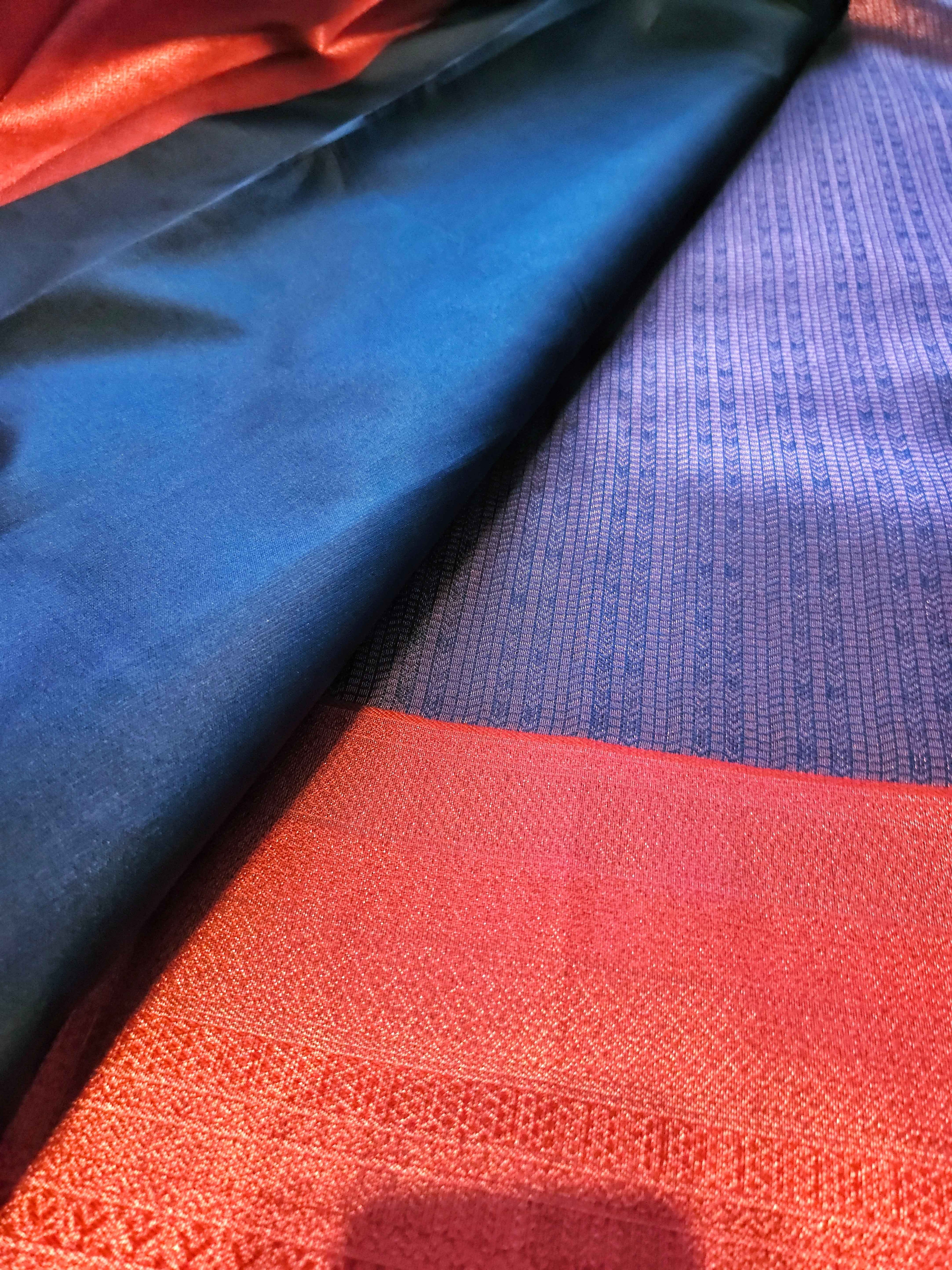 Pinkish purple dual tone - soft silk saree - ATB