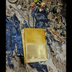 Royal Yellow Crush tissue Silk Saree