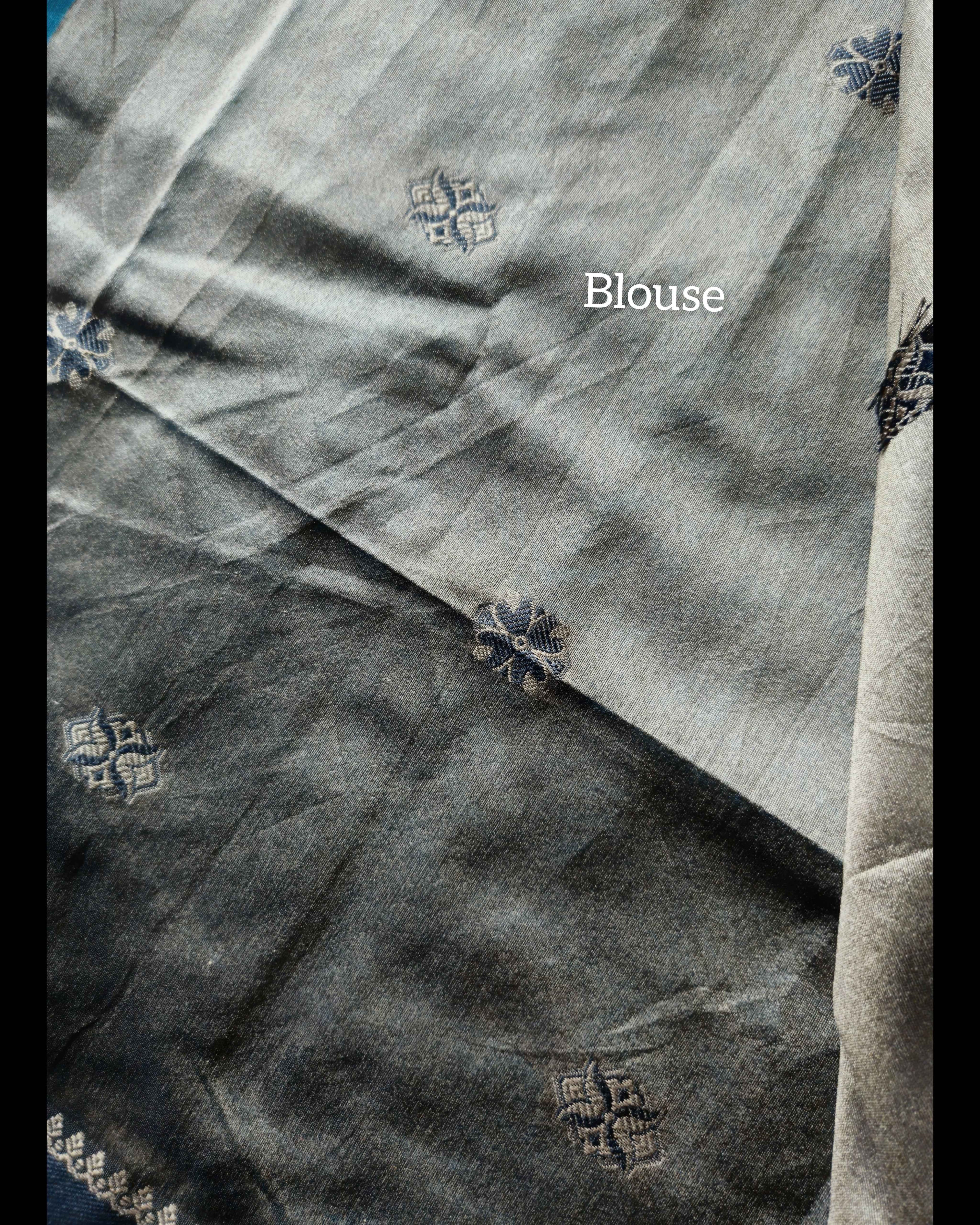 Teal Green Handwoven Sarees - Premium Jute Cotton Fibres, Handpicked & Handwoven by ATB