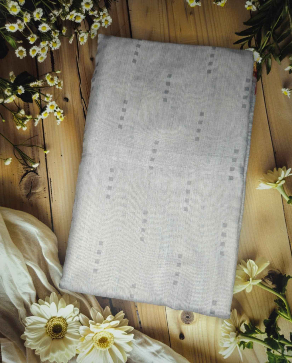 Temple Border Cotton Sarees - Elegant Slub Design by ATB