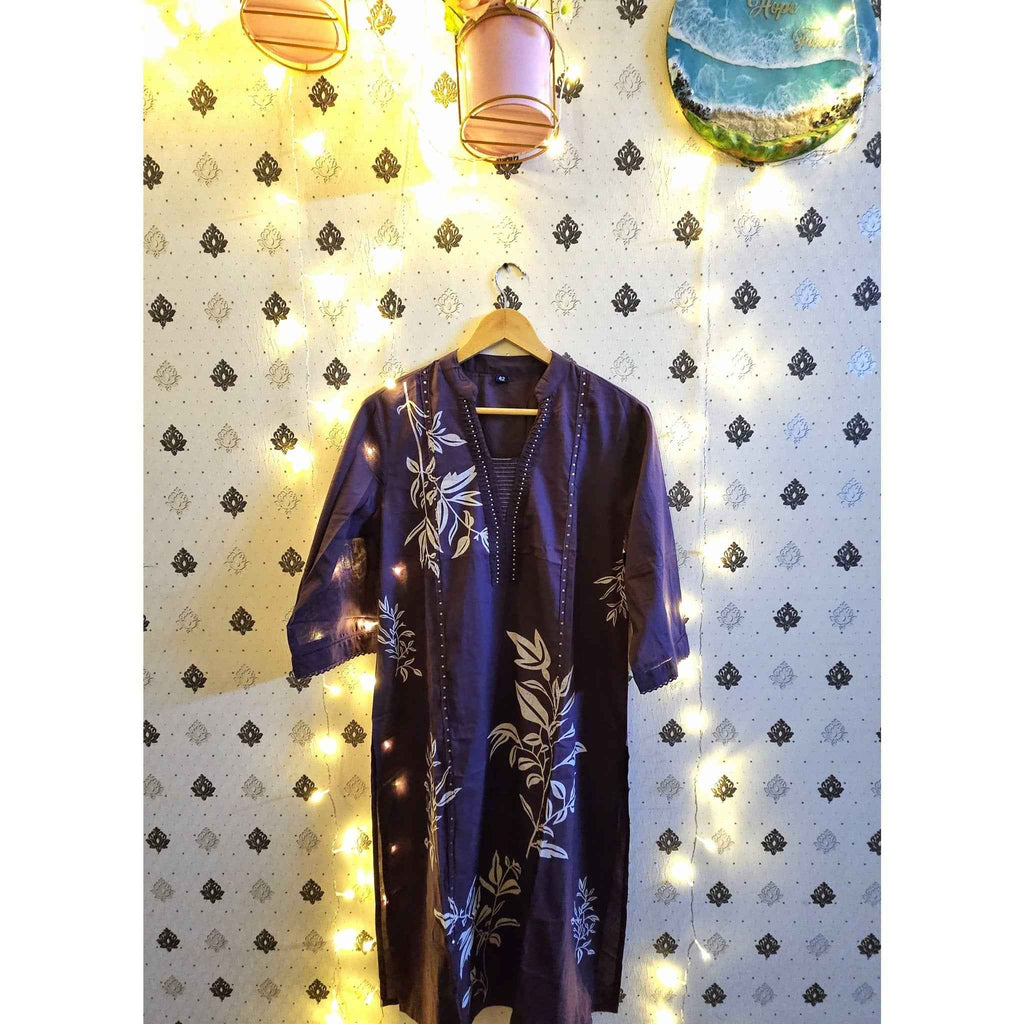 Violet Kurta Set with dupatta - ATB