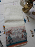 White Phulkari Kota Saree - Traditional Elegance by ATB - All things Beautiful ✨️