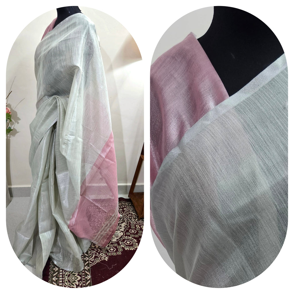 Metallic shade shimmer - Tissue Saree - ATB ✨️ - All things Beautiful ✨️
