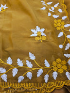 Georgette Leaves embroidery - Saree - ATB - All things Beautiful ✨️