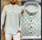 Men's Jaipur Print Short Kurta - Full Sleeves - Stylish Attire from ATB - All things Beautiful ✨️