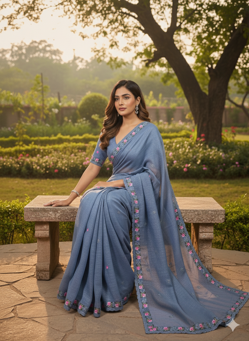 Crushed tissue sarees - ATB ✨️ - All things Beautiful ✨️