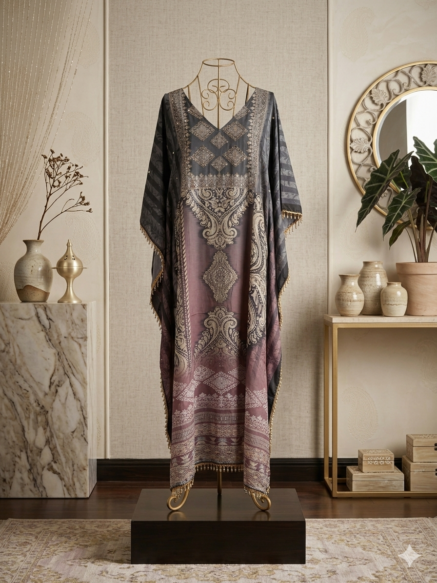 Embellished Kaftan with bottom - All things Beautiful ✨️