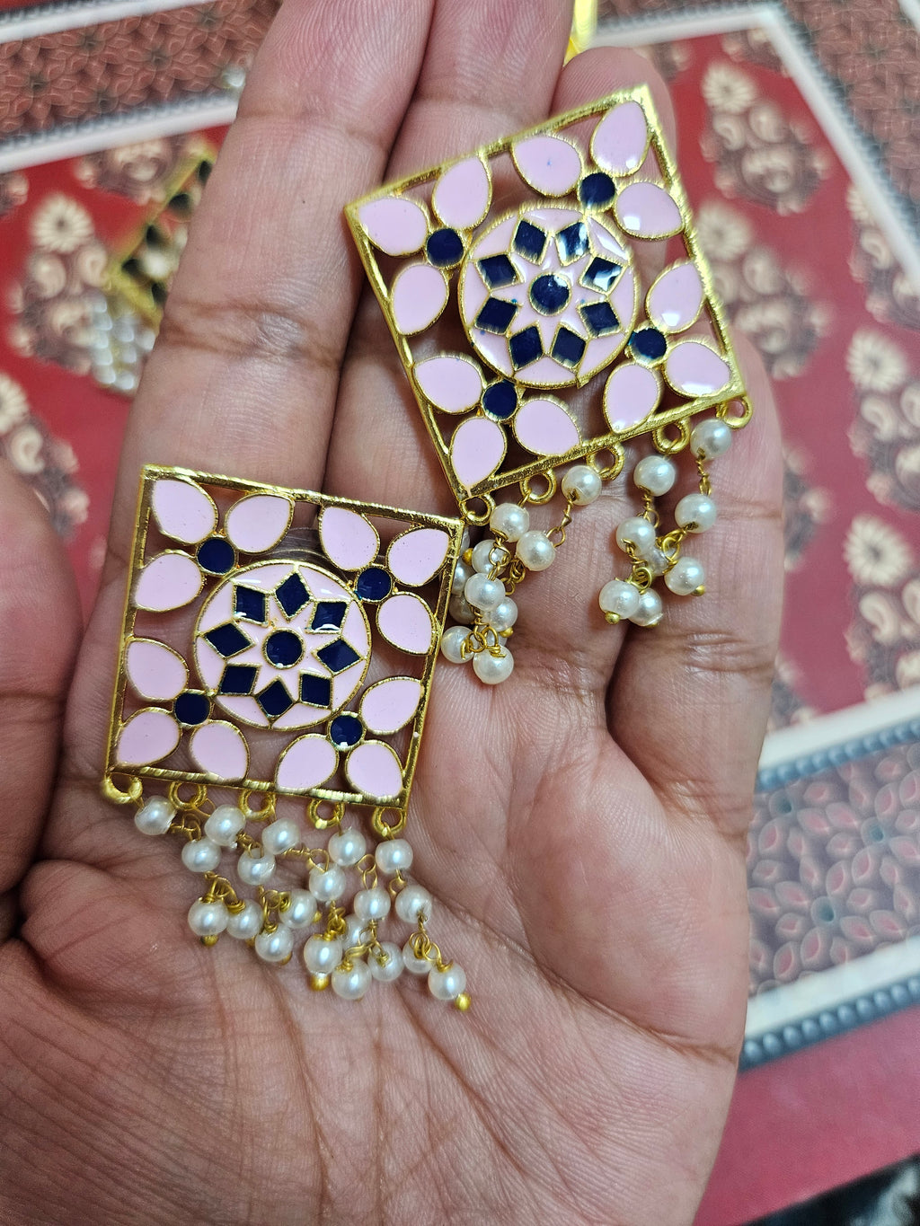 Meenakari Jaipur earrings - Fashion Jewellery- ATB ✨️ - All things Beautiful ✨️