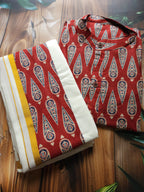 Men's Ajrakh Shirt and Mundu Combo - Traditional Ethnic Wear for Men - All things Beautiful ✨️