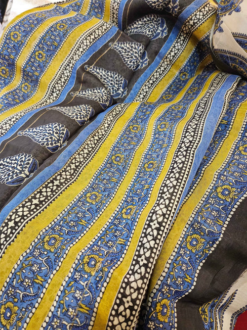 Chanderi Cotton Jaipur Handblock Prints - Elegant and Stylish Fabrics - All things Beautiful ✨️
