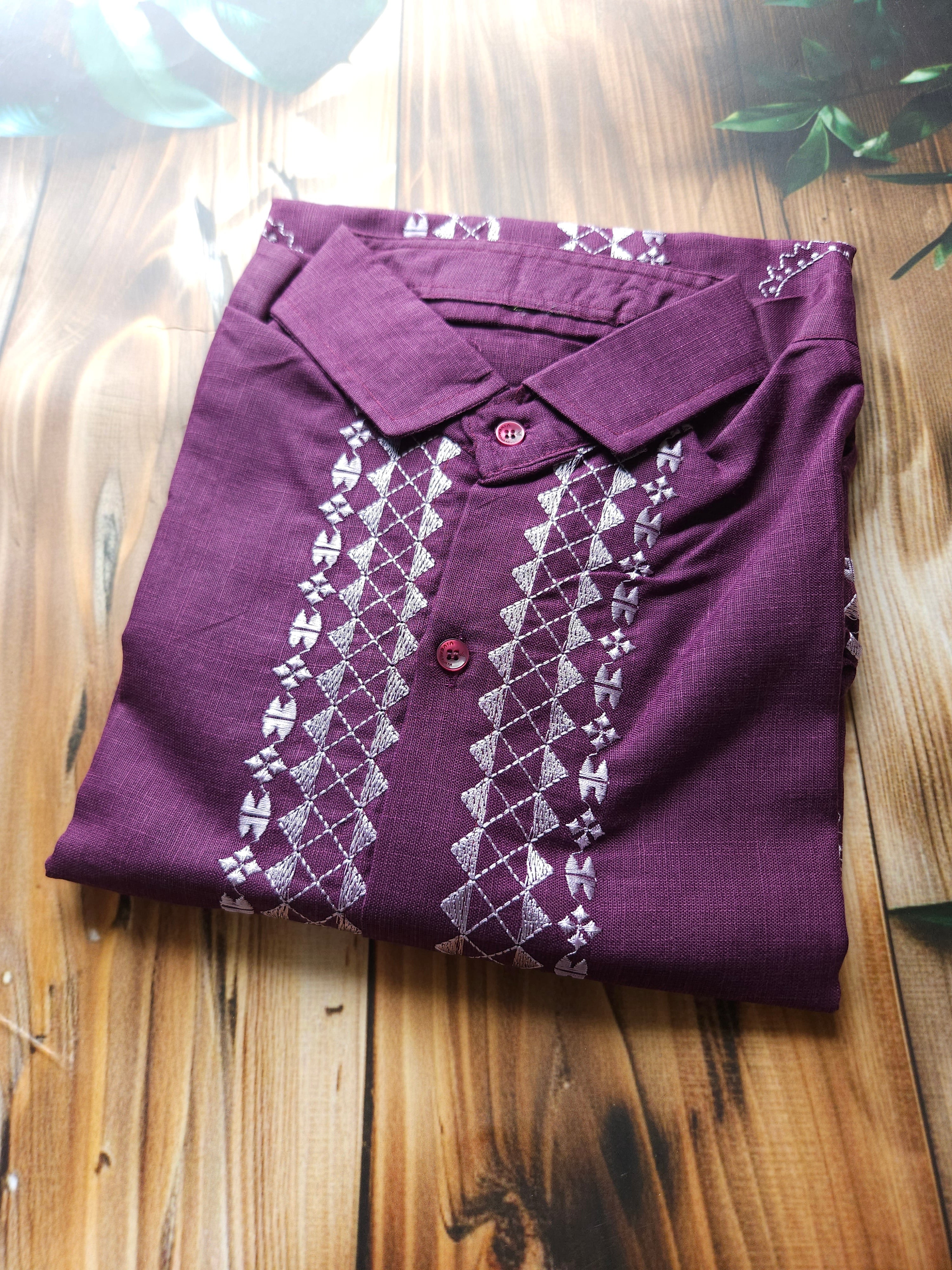 Men's Embroidered Shirt - Festive wear- ATB - All things Beautiful ✨️