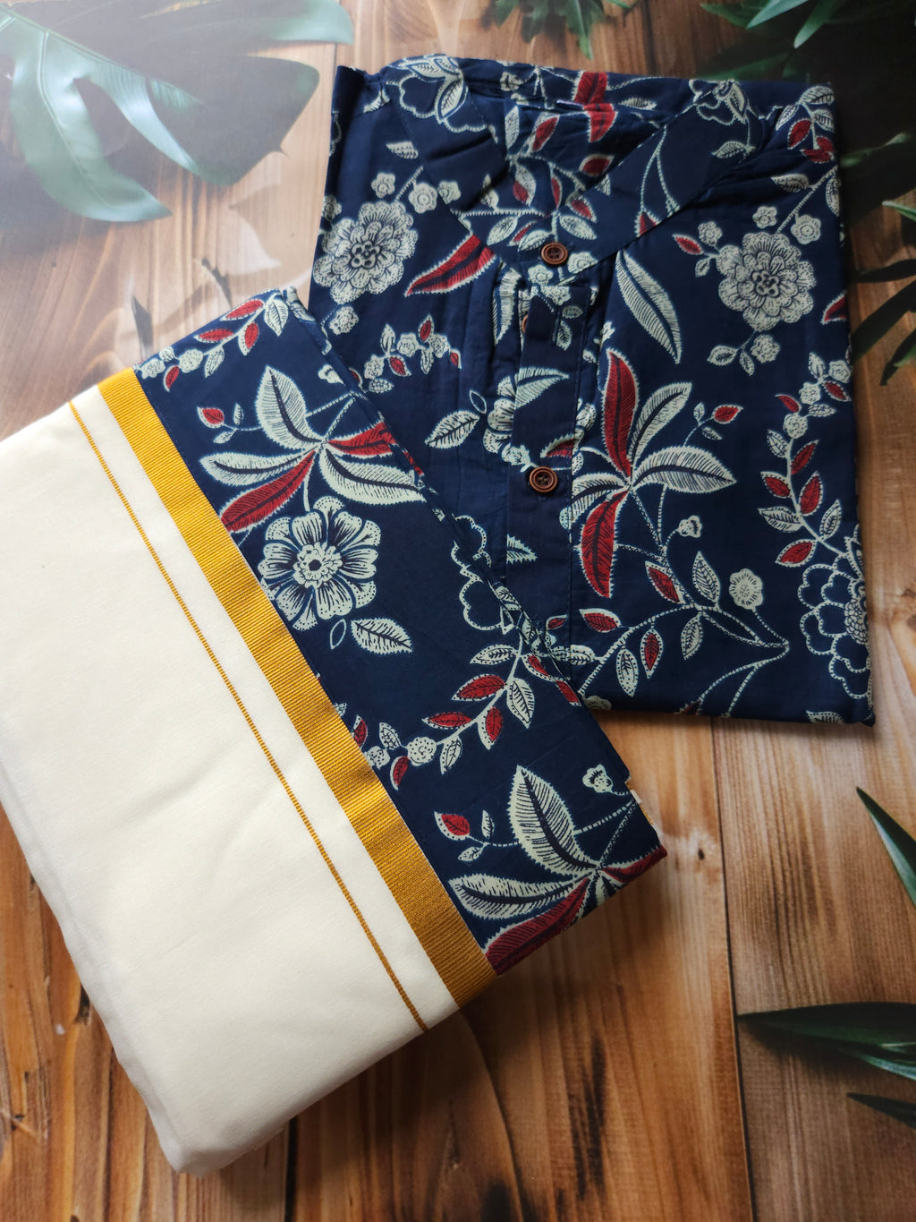 Men's Combo- Shirt + Mundu/ Dhoti - SPS - ATB - All things Beautiful ✨️