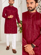 Men's Full sleeve Long Kurta - Silk - ATB - All things Beautiful ✨️