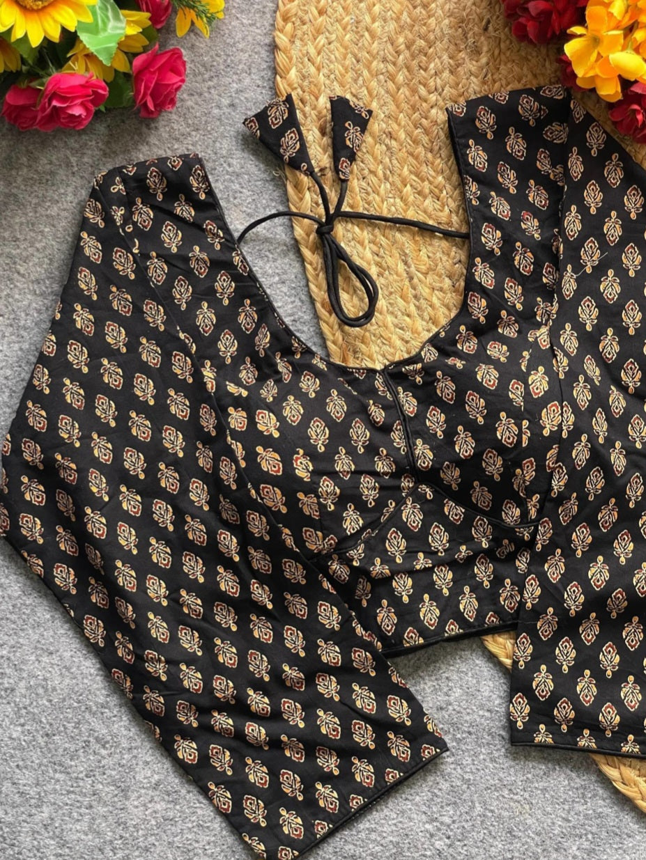 Readymade blouse - Ajrakh print - All things Beautiful ✨️