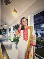 Pakistani White Suit - Elegant ATB Design for Any Occasion