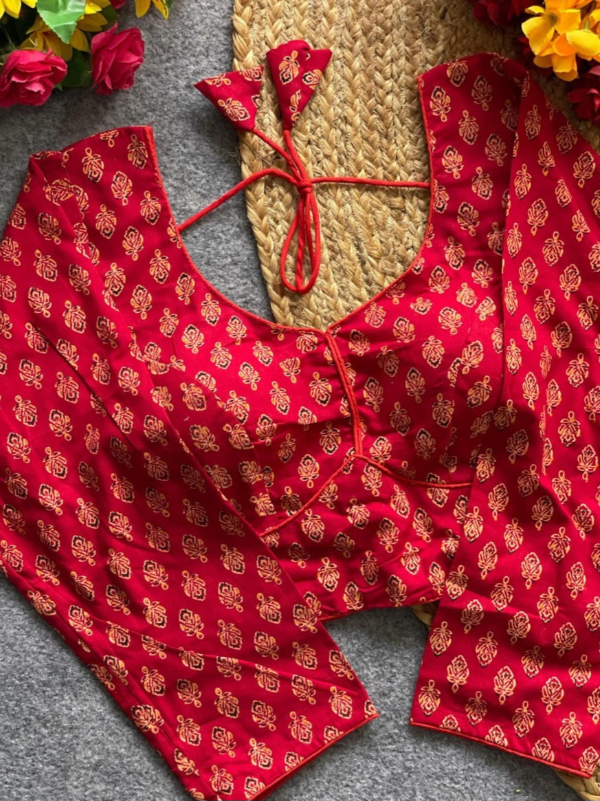Readymade blouse - Ajrakh print - All things Beautiful ✨️