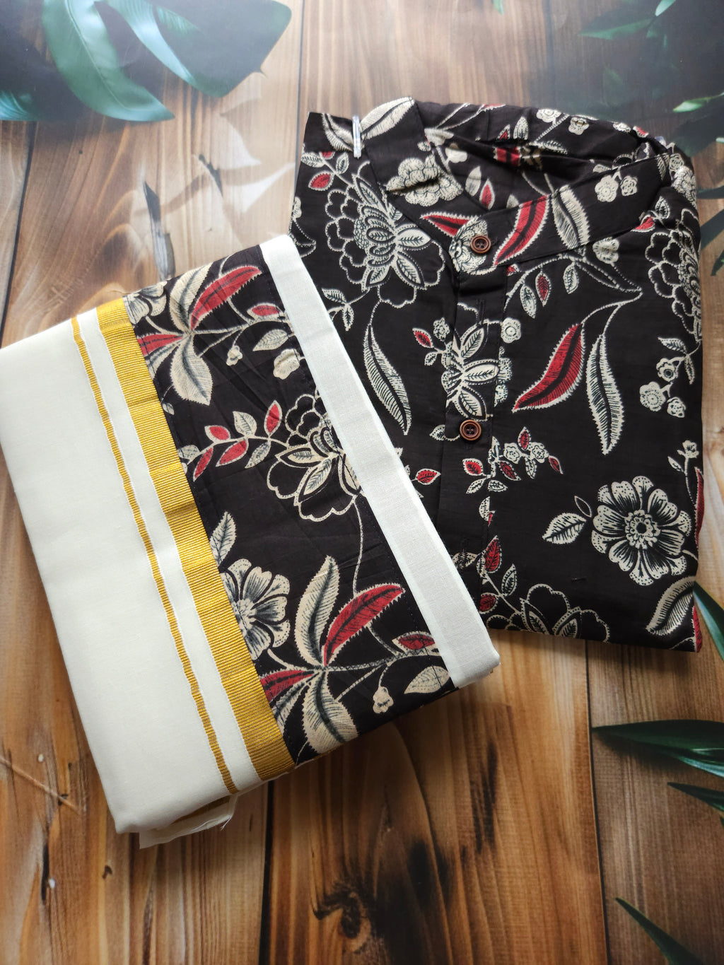 Men's Combo- Shirt + Mundu/ Dhoti - SPS - ATB - All things Beautiful ✨️