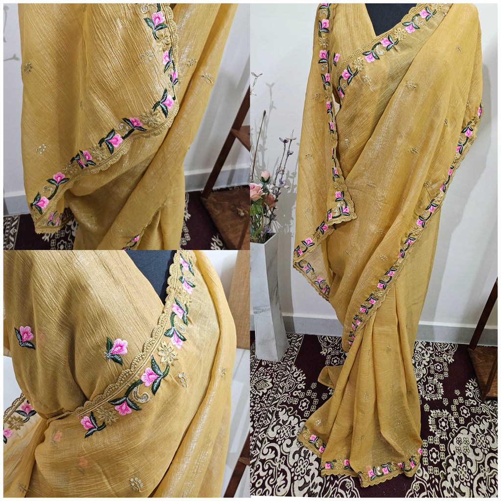 Crushed tissue sarees - ATB ✨️ - All things Beautiful ✨️