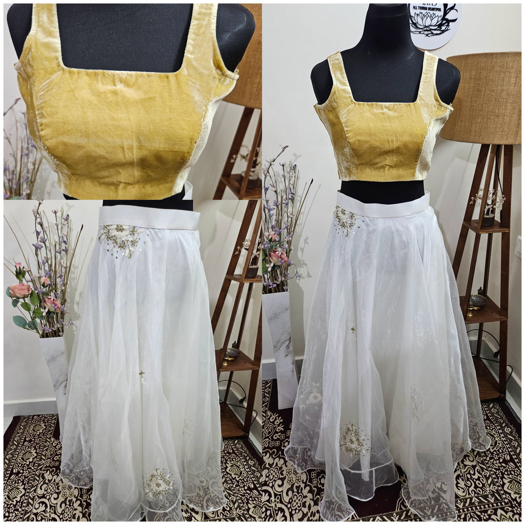 Designer wear Aari work- Blouse and Skirt Combo - ATB ✨️ - All things Beautiful ✨️