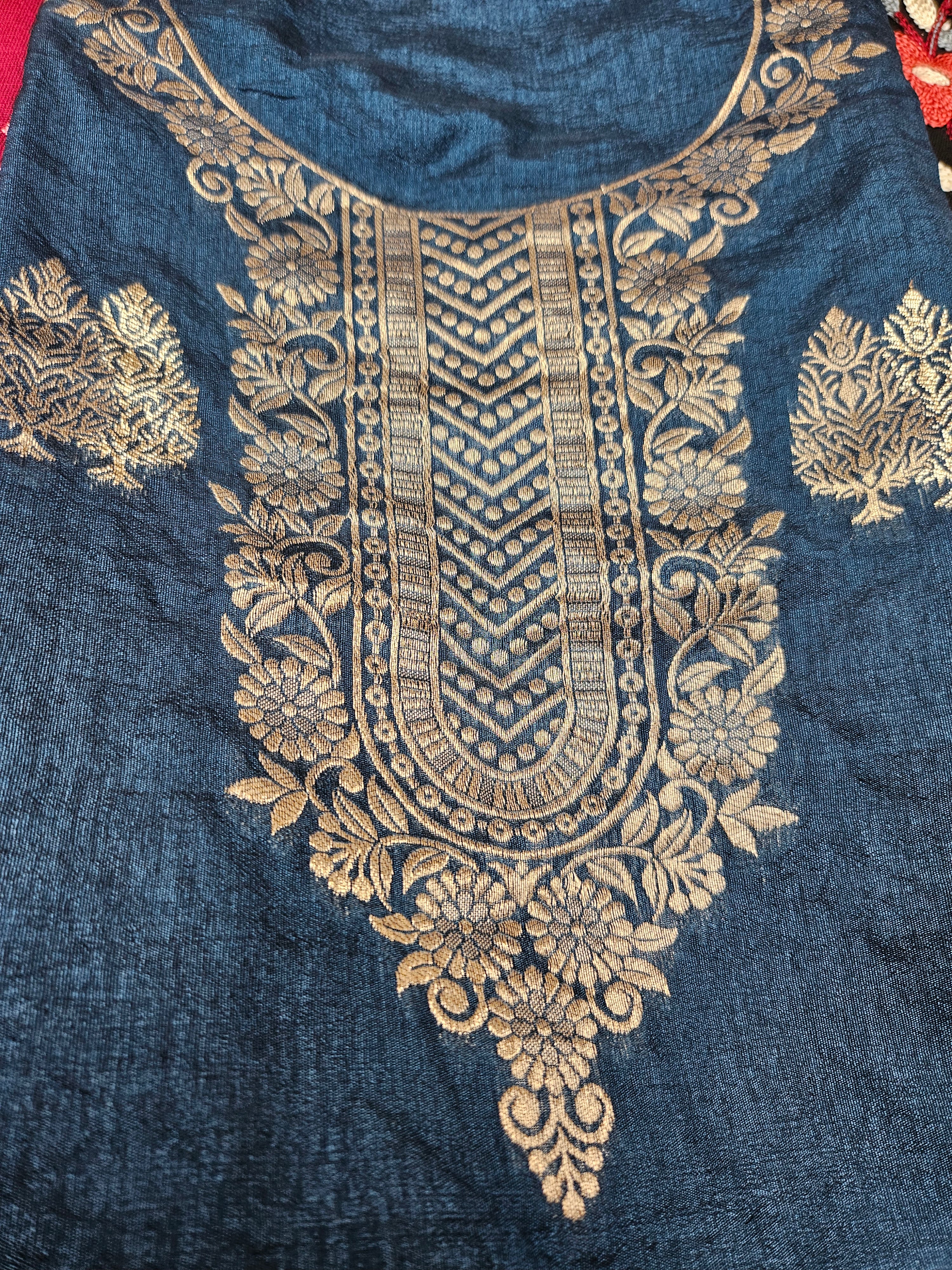 Banarasi Unstitched material - dual shade weaving - ATB ✨️ - All things Beautiful ✨️