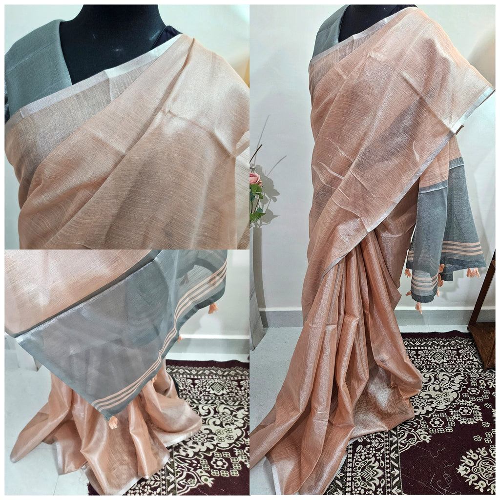 Metallic shade shimmer - Tissue Saree - ATB ✨️ - All things Beautiful ✨️