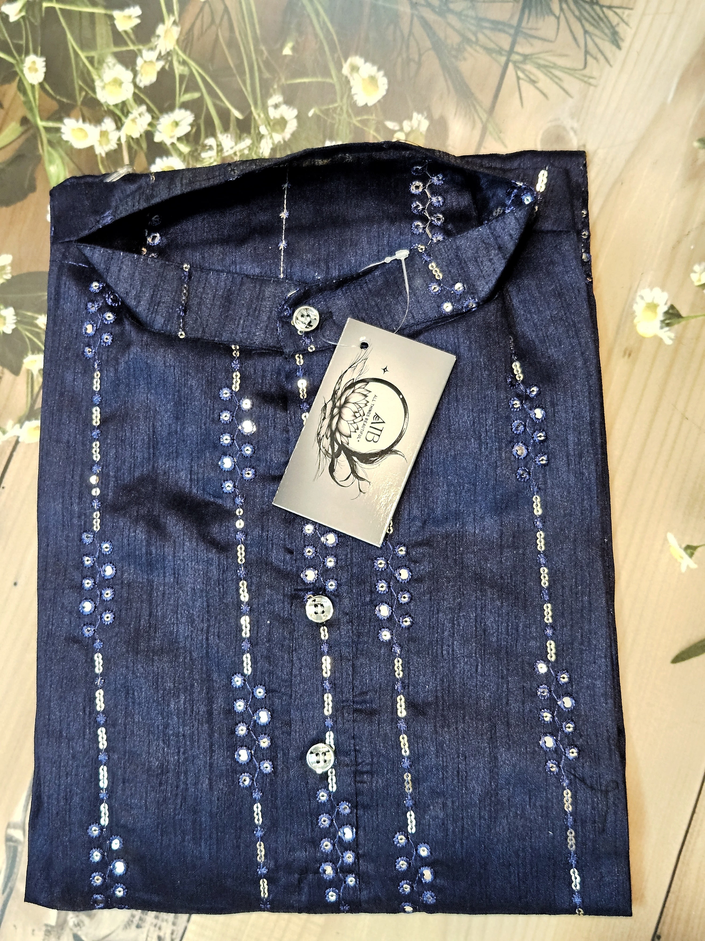 Men's Full sleeve Long Kurta - Silk - ATB - All things Beautiful ✨️