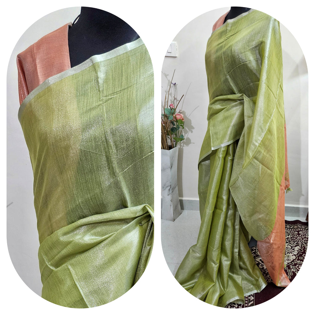 Metallic shade shimmer - Tissue Saree - ATB ✨️ - All things Beautiful ✨️
