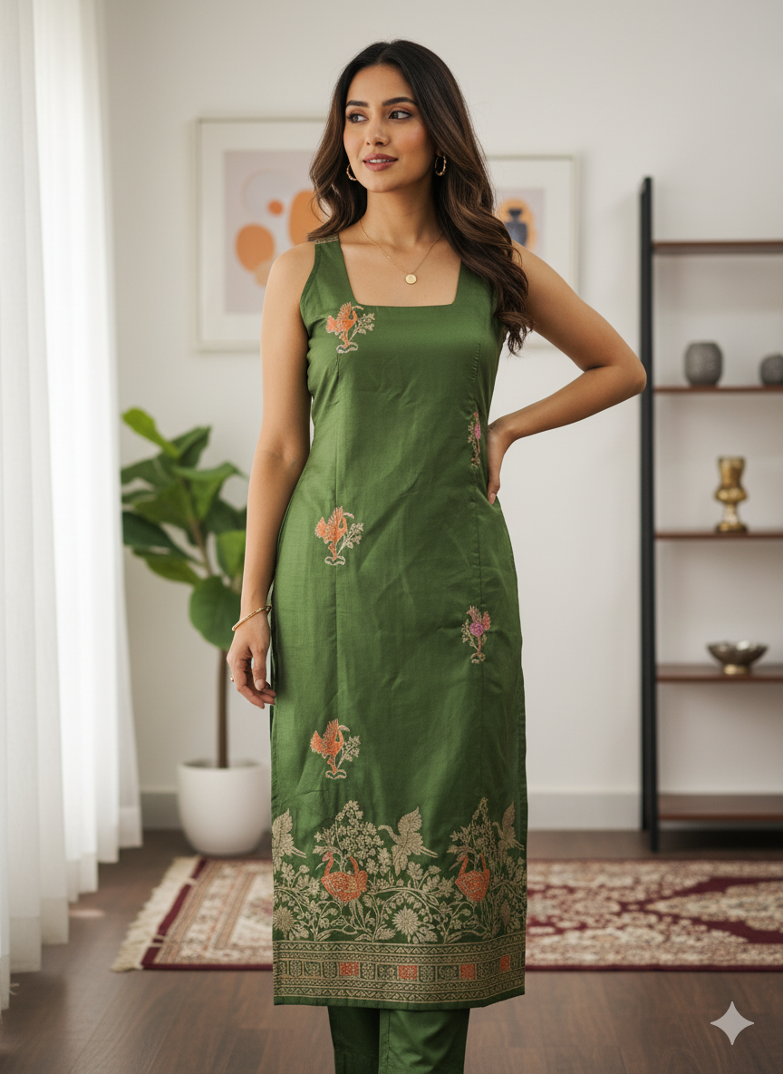 Designer wear - Sleeveless bird Kurta - ATB ✨️ - All things Beautiful ✨️